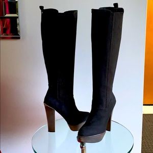 Brown Leather knee boots